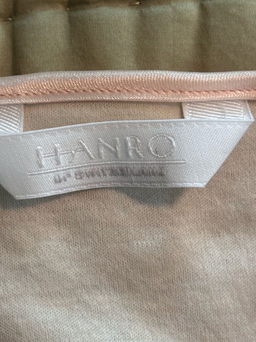 Hanro of Switzerland soft cotton peach lace trim nightgown Sz M - Picture 5 of 11
